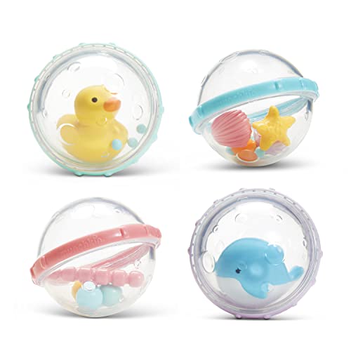 Munchkin Float Play Bubbles Baby and Toddler Bath Toy 4 Count 0 belly baby and beyond