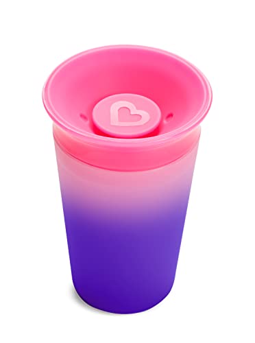Munchkin Miracle 360 Color Changing Plastic Sippy Cup 9 Ounce Pink 0 belly baby and beyond