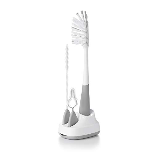 OXO Tot Water Bottle and Straw Cup Cleaning Set Brush Set Gray 0 belly baby and beyond