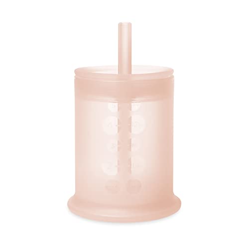 Olababy Silicone Training Cup with Straw Lid Babies Water Drinking Cup 6 Mo Infant To 12 18 Months Toddler Sippy Cup For Kids Smoothie Cup Baby Led Weaning Coral 5 oz 0 belly baby and beyond