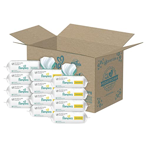 Pampers Baby Wipes Sensitive Perfume Free 12X Multi Packs 1008 Count 0 belly baby and beyond