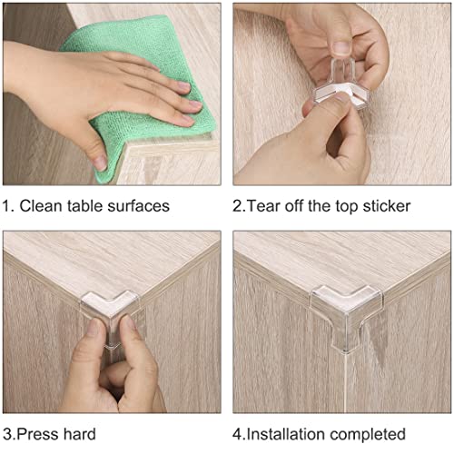 Semjikoy 12 Corner Protectors Safety Corner Protectors for Baby Transparent Corner Protectors for Covering Sharp Furniture and Table Corners 0 2 belly baby and beyond