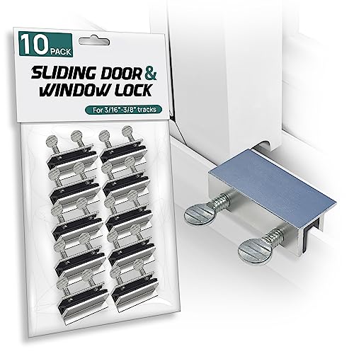 Sliding Window and Door Locks 10 Pack Adjustable Aluminum Security Screw Lock for 316 38 Track Door Stopper Safety Lock No Drill Install Requires 28 36mm Clearance for Screw Lock 0 belly baby and beyond