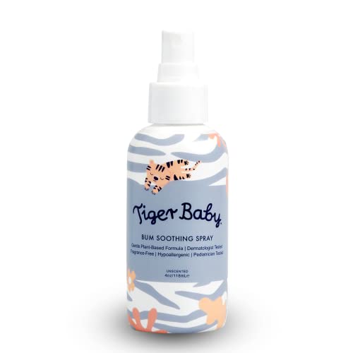 Tiger Baby Soothing Diaper Spray Plant Based Natural Organic Diaper Area Cooling Spray for Moms Babies 4 Ounces 0 belly baby and beyond