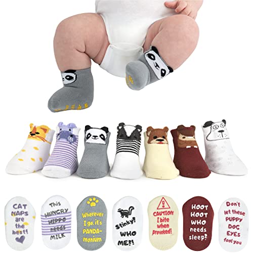ZIRI ZANE Baby Socks Gift Set Newborn Baby Gifts for Boys Girls 7 Unique Pairs Cute Funny Gender Neutral Gift for Baby Shower Unisex Registry Idea Gender Reveal Gifts Newborn Gifts 0 belly baby and beyond