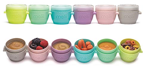 melii Snap Go Baby Food Storage Containers with lids Snack Containers Freezer safe Set of 6 2oz 0 belly baby and beyond