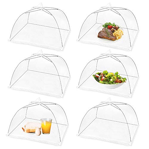 6 Pack Omont Pop Up Food Cover Tents 17 Inch X17 Inch Food Mesh Cover Reusable and Collapsible Outdoor Picnic Food Cover NetSuit for Parties PicnicsBBQs 0 belly baby and beyond