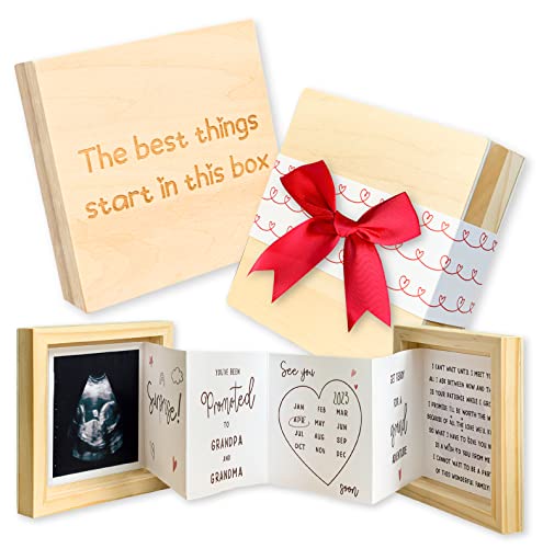 97 Decor Grandparents Baby Announcement Gifts Pregnancy Announcement for Grandparents Pregnancy Reveal Grandparents Ideas New Baby Announcement Surprise Sonogram Picture Wooden Keepsake Box Gift 0 belly baby and beyond