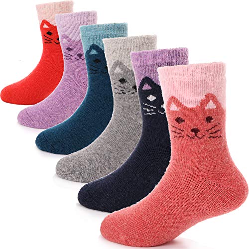 ANTSANG Kids Wool Hiking for Toddlers Boys Girls Warm Thick Thermal Crew Boot Heavy Cozy Gift Socks 6 Pairs 0 belly baby and beyond
