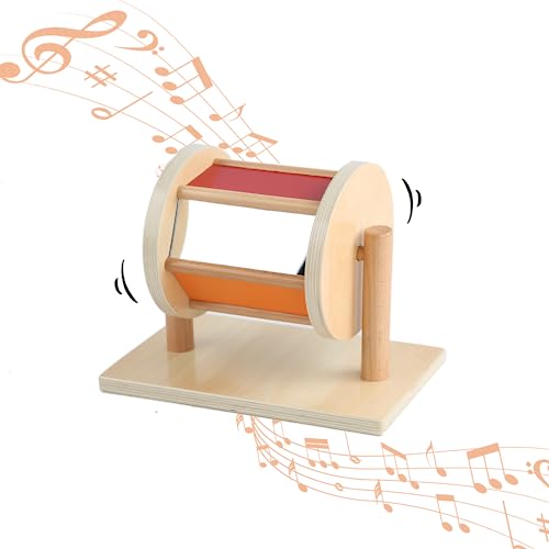 Adena Montessori Full Size Spinning Drum Montessori Toys for Infant 6 12 Months 1 Year Old Babies Toddlers Typical 0 belly baby and beyond