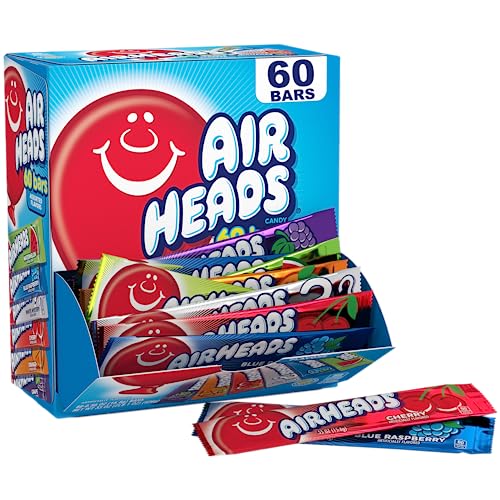 Airheads Candy Bars Variety Bulk Box Chewy Full Size Fruit Taffy Gifts Holiday Parties Concessions Pantry Non Melting Party 60 Individually Wrapped Full Size Bars 0 belly baby and beyond