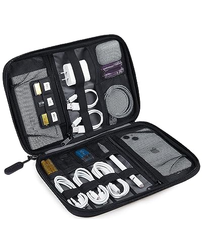 BAGSMART Electronics Organizer Travel Case Small Travel Cable Organizer Bag for Travel Essentials Travel Tech Organizer as Travel Accessories Cord Organizer for Phone Power Bank SD Card Black 0 belly baby and beyond
