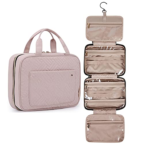 BAGSMART Toiletry Bag Travel Bag with Hanging Hook Water resistant Makeup Cosmetic Bag Travel Organizer for Accessories Shampoo Full Sized Container Toiletries 0 belly baby and beyond