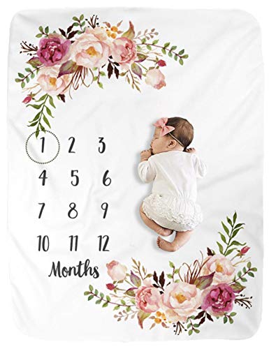 BUTTZO Milestone BlanketBaby Milestone Blanket Girl BoyLarge Baby Blankets for Girls and Boys Newborn Photography Premium Fleece Baby Monthly Blanket Shower Gifts 0 belly baby and beyond
