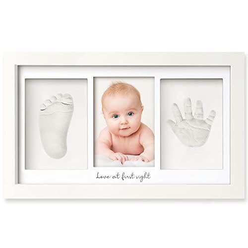 Baby Hand and Footprint Kit Personalized Baby Gifts Baby Footprint Kit Newborn Keepsake Baby Handprint Kit Baby Nursery Decor New Baby Gift Sets Baby Shower Gifts for Girls Boys Alpine White 0 belly baby and beyond