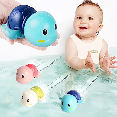 Bath Toys for Toddlers 1 3 Year Old Boys GiftsSwimming Turtle Bath Toys Floating Wind up Bathtub Toys for Baby Toddler Pool Water Toys for 1 2 3 4 Year Old Boys Girls Gifts 0 belly baby and beyond