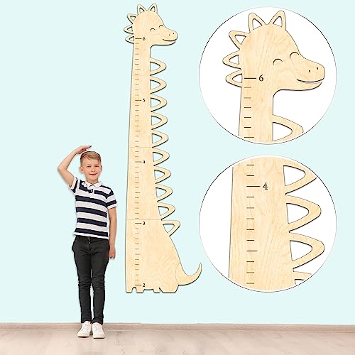 BeeGreeny Wooden Growth Chart for Kids Boys Girls Cute Dinosaur Decor for Kid Room Height Growth Chart for Wall Measuring Chart Ruler Boy Bedroom Playroom Nursery Decor Wall Decoration 0 belly baby and beyond