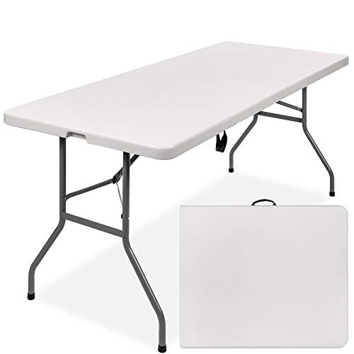 Best Choice Products 6ft Plastic Folding Table Indoor Outdoor Heavy Duty Portable wHandle Lock for Picnic Party Camping White 0 belly baby and beyond