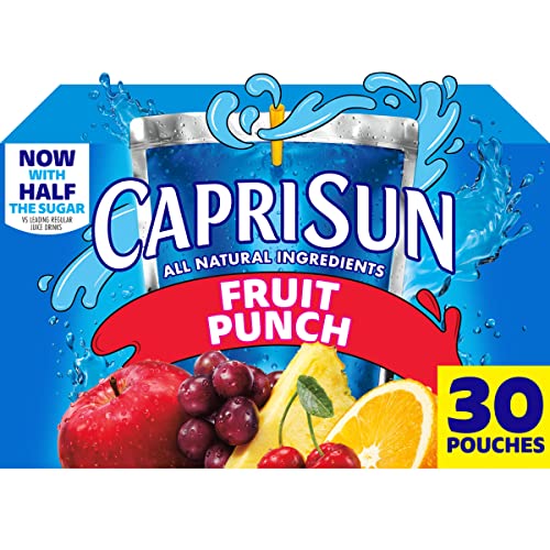 Capri Sun Fruit Punch Naturally Flavored Kids Juice Drink Blend 10 ct Box 6 fl oz Pouches 0 belly baby and beyond