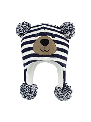 Century Star Baby Boy Hat Winter Fleece Lined Hat Knit Earflap Kids Caps Infant Toddler Hats for Baby Girls with Pom Pom 0 belly baby and beyond