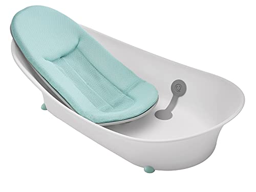 Contours Oasis 2 Stage Comfort Cushion Infant and Baby Bathtub Plush Silicone Cushion Quick Dry Newborn Bath Tub Baby Bathtub Newborn to Toddler White 0 belly baby and beyond