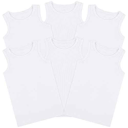 Cooraby 6 Pack Toddler Tank Top Kids Undershirts Soft Undershirt for Boys and Girls 0 belly baby and beyond