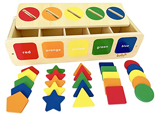 Dailyfunn Montessori Toys ColorShape Sorting Learning Matching Box for Baby Toddlers 1 3 Year Old 0 belly baby and beyond