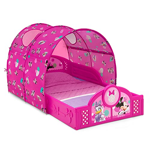 Delta Children Disney Minnie Mouse Plastic Sleep and Play Toddler Bed with Canopy 0 belly baby and beyond