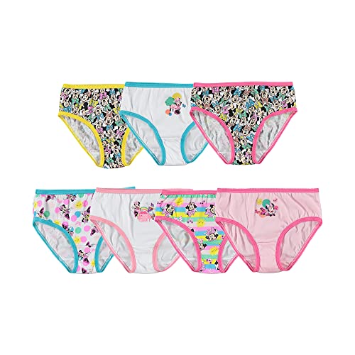 Disney Girls Minnie Seven Pack Brief Underwear 0 belly baby and beyond