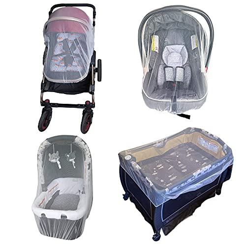 Enovoe Durable Baby Stroller Mosquito Net Perfect Bug Net for Strollers Bassinets Cradles Playards Pack N Plays and Portable Mini Crib White 0 belly baby and beyond