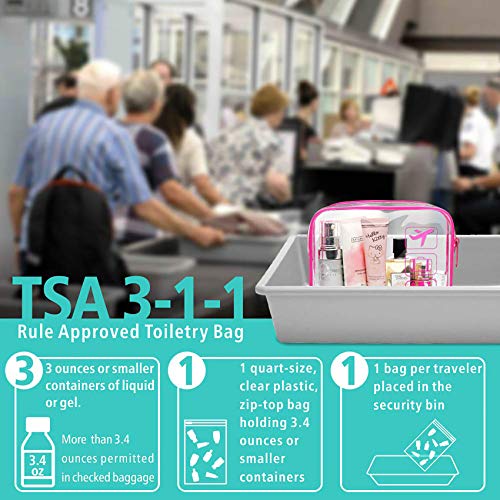 F color TSA Approved Toiletry Bag 5 Pack Clear Toiletry Bags Quart Size Travel Bag Clear Cosmetic Makeup Bags for Women Men Carry on Airport Airline Compliant Bag 5 Colors 0 0 belly baby and beyond