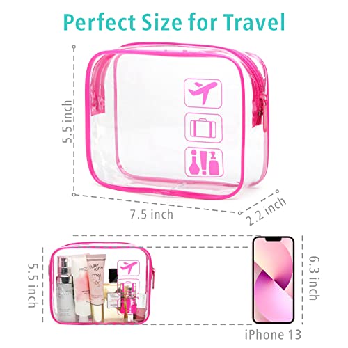 F color TSA Approved Toiletry Bag 5 Pack Clear Toiletry Bags Quart Size Travel Bag Clear Cosmetic Makeup Bags for Women Men Carry on Airport Airline Compliant Bag 5 Colors 0 2 belly baby and beyond
