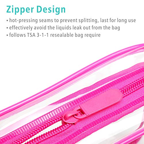 F color TSA Approved Toiletry Bag 5 Pack Clear Toiletry Bags Quart Size Travel Bag Clear Cosmetic Makeup Bags for Women Men Carry on Airport Airline Compliant Bag 5 Colors 0 3 belly baby and beyond