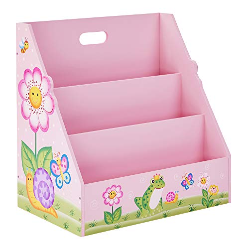Fantasy Fields Magic Garden Toddler Bookshelf Kid Bookshelf Wood 3 Shelf Bookcase for Bedroom Book Display Case for GirlBoy 3 Tier Mobile Bookrack Low Square Book Cabinet Pink 0 belly baby and beyond