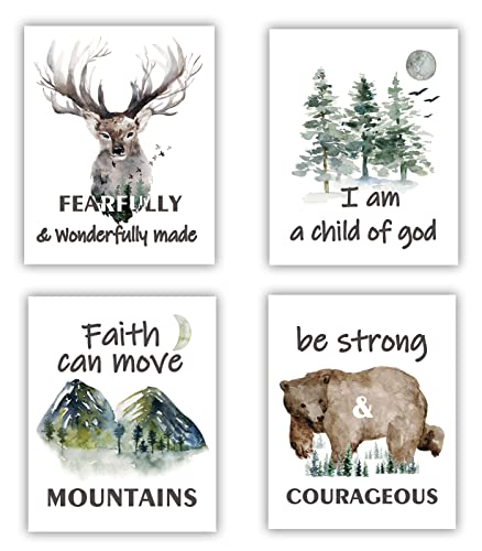 Forest Animals Bible Verse Poster Inspirational Quote Poster Watercolor Wall Art for Kids Room Decor suitable for Kids Room Playroom Nursery Decor Decor 4 pack2032 x 2540 cm Unframed 0 belly baby and beyond