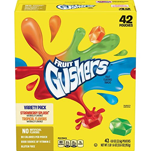 Fruit Fruit Fruit Gushers Variety Pack Strawberry Splash Tropical 42 ct A1 0 belly baby and beyond
