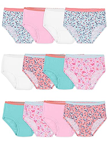Fruit of the Loom Toddler Girls Tag Free Cotton Underwear 0 belly baby and beyond