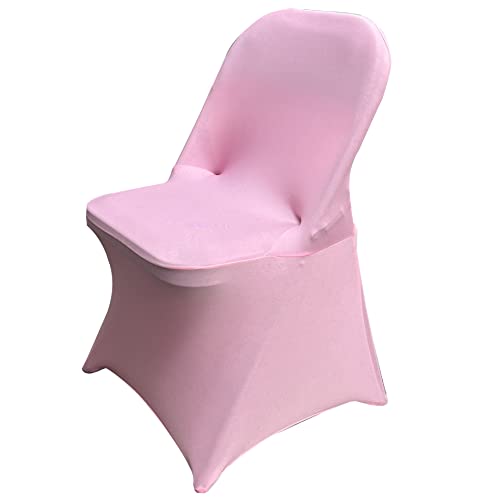 HAINARverS Stretch Spandex Folding Chair Covers 30PCS Universal Fitted Chair Cover Protector for Wedding Party Banquet Holidays Celebration Decoration Elastic Chair Cover Pink 30 PCs 0 belly baby and beyond