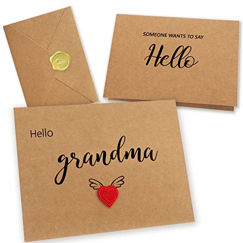 HAMUIERS Pregnancy Announcement for Grandma Pregnancy Annoucement Card for Grammy Grandma Baby Announcement Ideas for Pregnancy Reveal First Time Grandma Gifts 0 belly baby and beyond