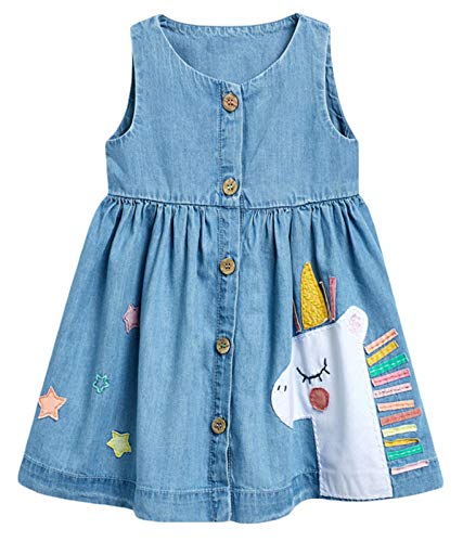 HILEELANG Little Girls Short Sleeve Dresses 0 belly baby and beyond