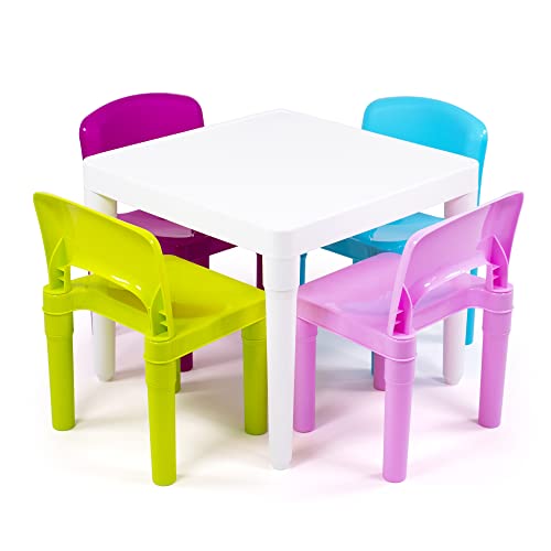 Humble Crew White TablePastel Chairs Kids Plastic 4 Set 0 belly baby and beyond