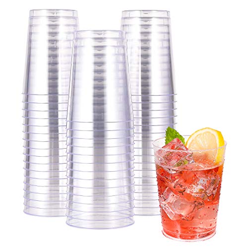 JOLLY CHEF 10 oz Clear Disposable Plastic Cups 50 Pack Clear Plastic Cups Tumblers Heavy duty Party Glasses Disposable Cups for Wedding ThanksgivingHalloweenChristmas Party 0 belly baby and beyond
