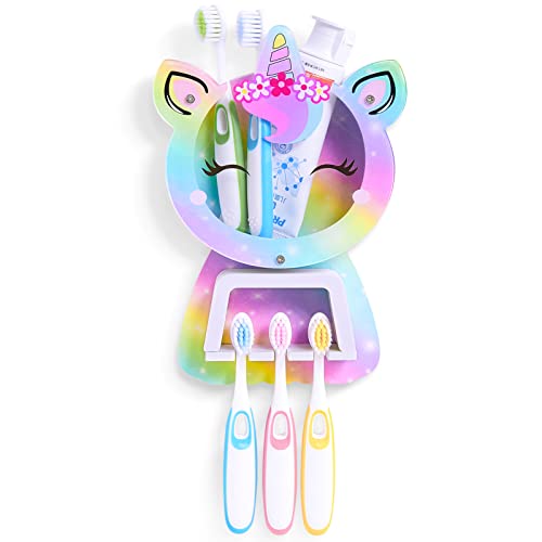 Kids Toothbrush Holder Wall Mounted Unicorn Toothbrush and Toothpaste Holders for Bathrooms Accessories Organizer 0 belly baby and beyond
