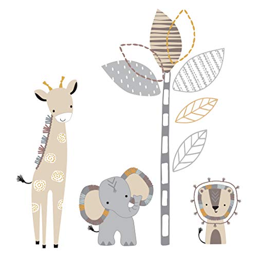 Lambs Ivy Jungle Safari GrayTan ElephantGiraffe Nursery Wall DecalsStickers 0 belly baby and beyond