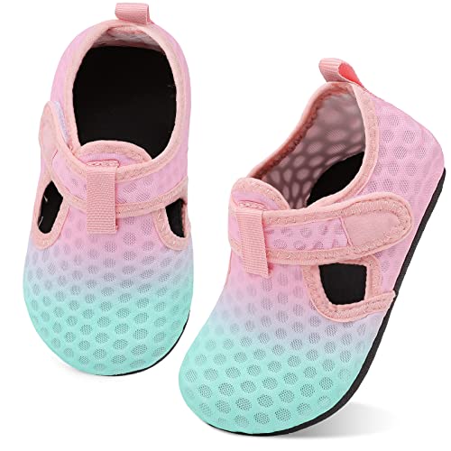 LeIsfIt Toddler Water Shoes Girls Boys Swim Beach Shoes Baby Barefoot Aqua Socks Kids Non Slip Water Socks 0 belly baby and beyond