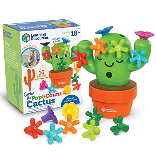 Learning Resources Carlos The Pop Count Cactus Toddler Learning Toys Preschool Toys Educational Toys for Kids Cactus Toys for Kids 16 Pieces Age 18 Months 0 belly baby and beyond
