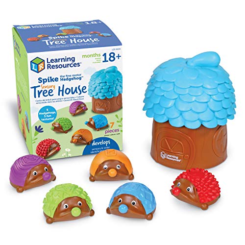 Learning Resources Spike the Fine Motor Hedgehog Sensory Tree House 7 Pieces Ages 18 months Fine Motor and Sensory Toy Toddler Educational Toys Montessori Toys 0 belly baby and beyond