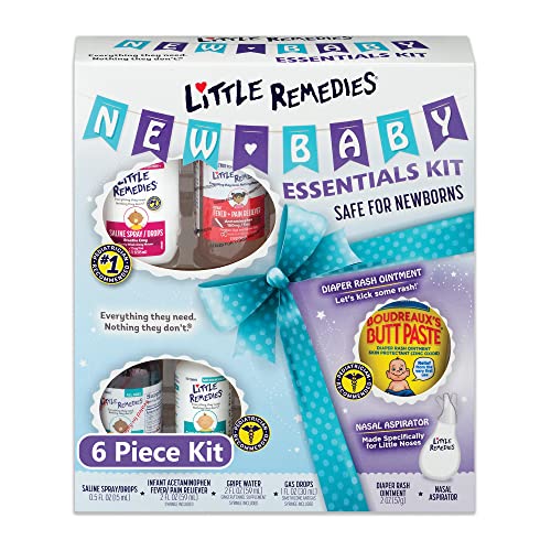 Little Remedies New Baby Essentials Kit 6 Piece Kit for Babys Nose and Tummy 0 belly baby and beyond
