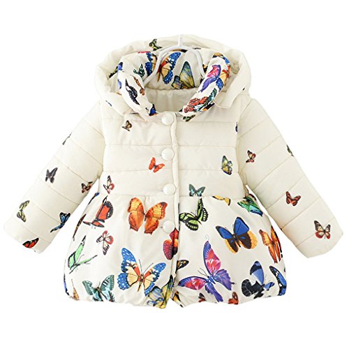 MINKIDFASHION Baby Girls Winter Autumn Warm Butterfly Little Kids Toddler Jacket Coat 0 belly baby and beyond