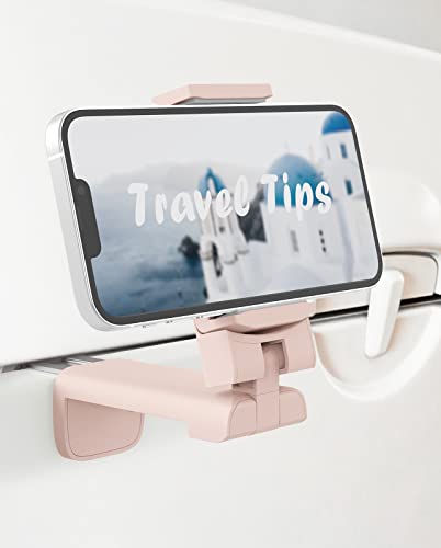 MiiKARE Airplane Travel Essentials Phone Holder Universal Handsfree Phone Mount for Flying with 360 Degree Rotation Travel Accessory for Airplane Travel Must Haves Phone Stand for Desk Table Pink 0 belly baby and beyond